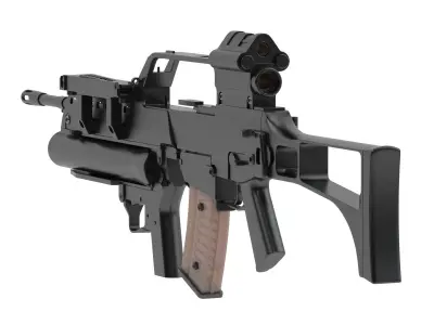 Heckler Koch AG36 Grenade launcher 3D model