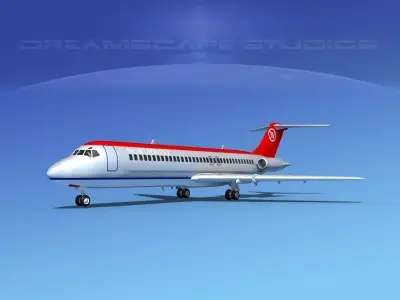 Douglas DC-9-30 Northwest 3D model