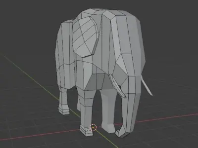 Low Poly Elephant Free low-poly 3D model