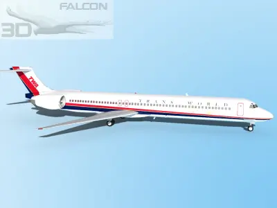 Falcon3D MD-80 Trans World Airways 3 3D model