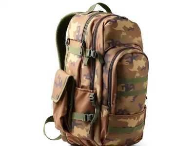 Camouflage Tactical Backpack model pack Low-poly 3D model