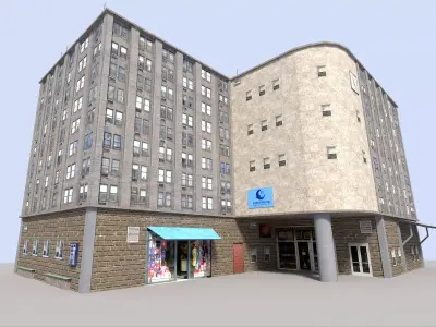 city building 4 Low-poly 3D model