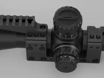 Tangent Theta 5-25x56mm and Spuhr SP-4001C Mount Low-poly 3D model