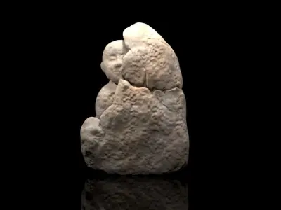 Korean historic stone sculpture 3D model