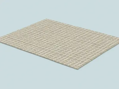 Contemporary Area Rug 3D model
