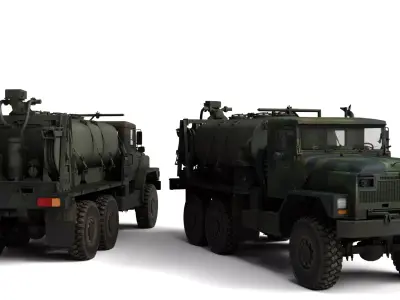 1982 Am General M939 2 Rigged US Military Truck  3D model