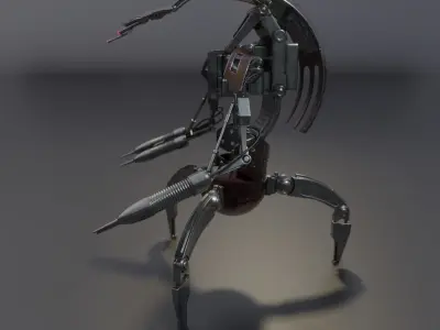 Star Wars - Droideka Low-poly 3D model