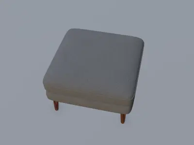 Burrow Nomad Ottoman Free low-poly 3D model