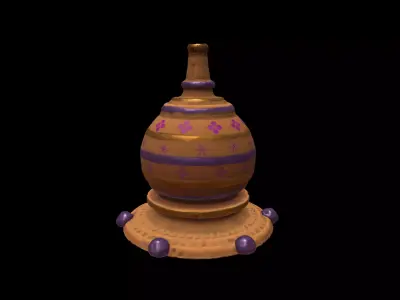 Stylized Clya Pot Free low-poly 3D model