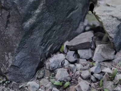 Korea moss valley stone tower 3D model