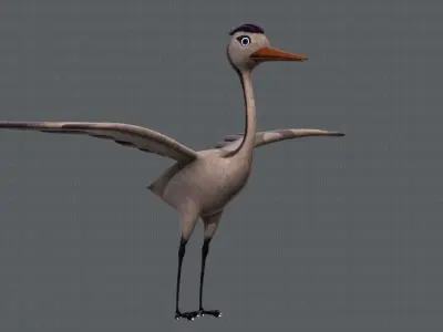 Crane V01 Low-poly 3D model