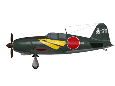 Mitsubishi J2M3 RAIDEN 3D model