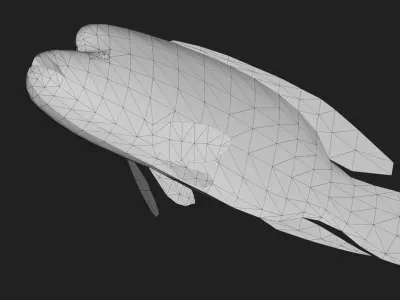 Wrasse Low-poly 3D model