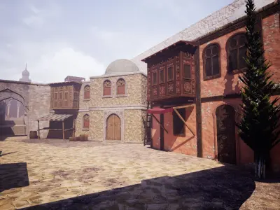 Modular Arab City Low-poly 3D model