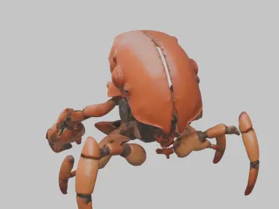 Robot Crab Low-poly 3D model