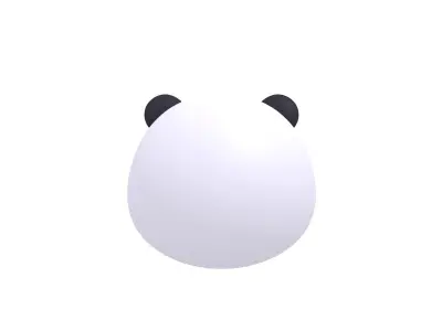 Panda Head 3D model