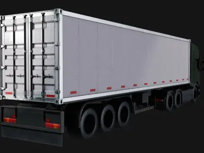 Cargo Truck Low-poly 3D model