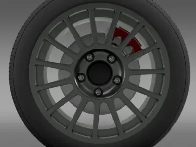 VW Polo R WRC wheel 3D model