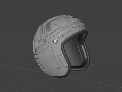 Sci-fi Helmet Concept Project Free 3D model