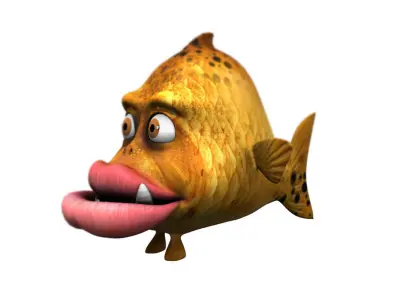 fish cartoon 3d model 3D model