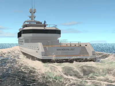 Wanderlust Superyacht Dynamic Simulation 3D model