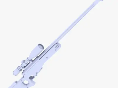 L96AW Sniper Rifle Low-poly 3D model