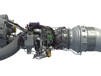 Europrop TP400-D6 Turboprop Engine 3D model