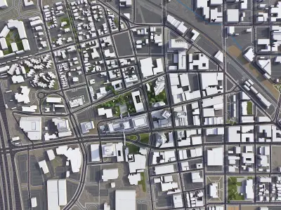 Tucson Downtown Low-poly 3D model
