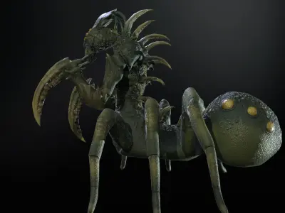 Spider Monster Low-poly 3D model