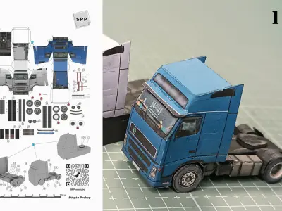 SPBox-001 - papercraft cut model Free 3D model