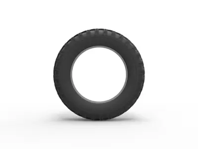 Military tire 11 Scale 1 to 25 3D print model