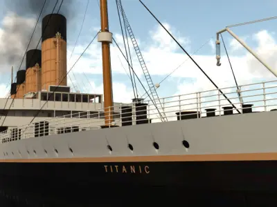 RMS TITANIC SHIP BLENDER AND MAYA 3D MODEL 3D model