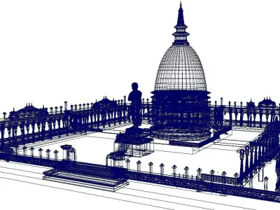 buddha temple 3D model
