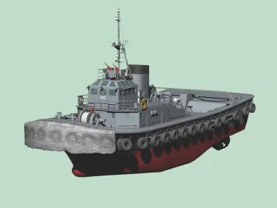 Japan Maritime Self-Defense Force Type58 Tugboat Free 3D model