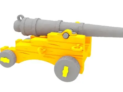 12 Pound Cannon 3D model