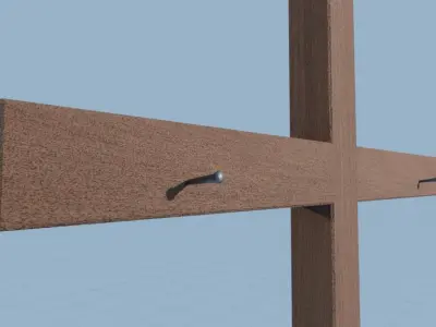 Wood Cross - Cruz de Madeira Low-poly 3D model