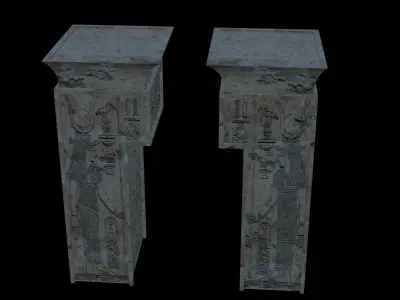 Ancient Egyptian TempleGate 3D model