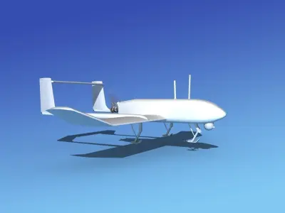 Mohajer 4 Drone Bare Metal 3D model