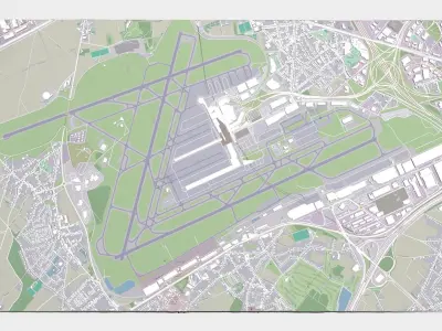 Brussels Airport Belgium 3D model