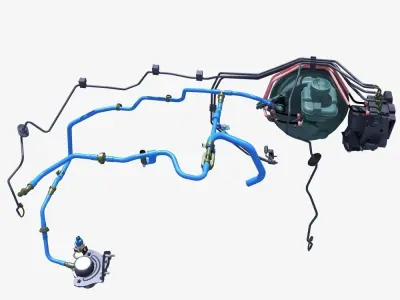 Car Brake System 3D model