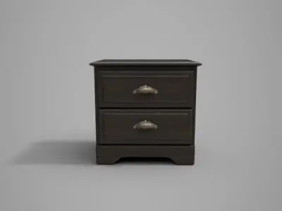 Nightstand Old Low-poly 3D model