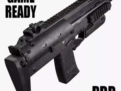 Heckler Koch MP7 A1 Low-poly 3D model