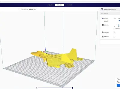F22 3d printed cura 3D print model