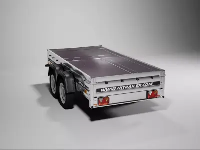 Utility Garden Car Trailer 3D model