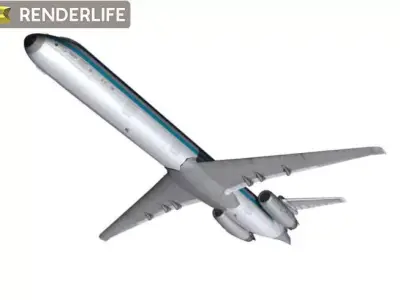 MD 80 Aircraft 3D model