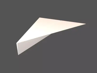 Paper Plane v4 001 Low-poly 3D model