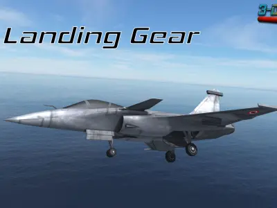 Mobile Low Poly Dassault Rafale Low-poly 3D model