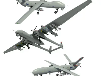 TURKISH UAVs AND DRONEs VOL1 3D model