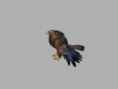 Eagle Low Polygon Art Bird Animal Low-poly 3D model