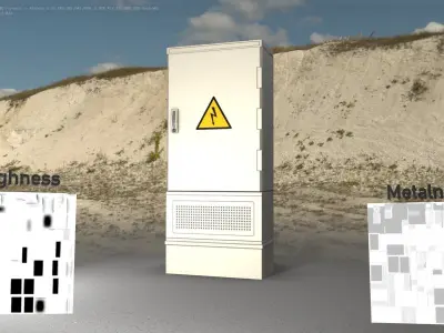 Electrical Distribution Cabinet 86 Low-poly 3D model